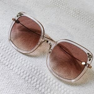 New Coach Tearose Transparent Pink Sunglasses